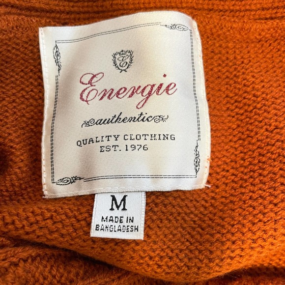 Energie Sleeveless Sweater Dress In Orange Size Medium NWT - Picture 8 of 10